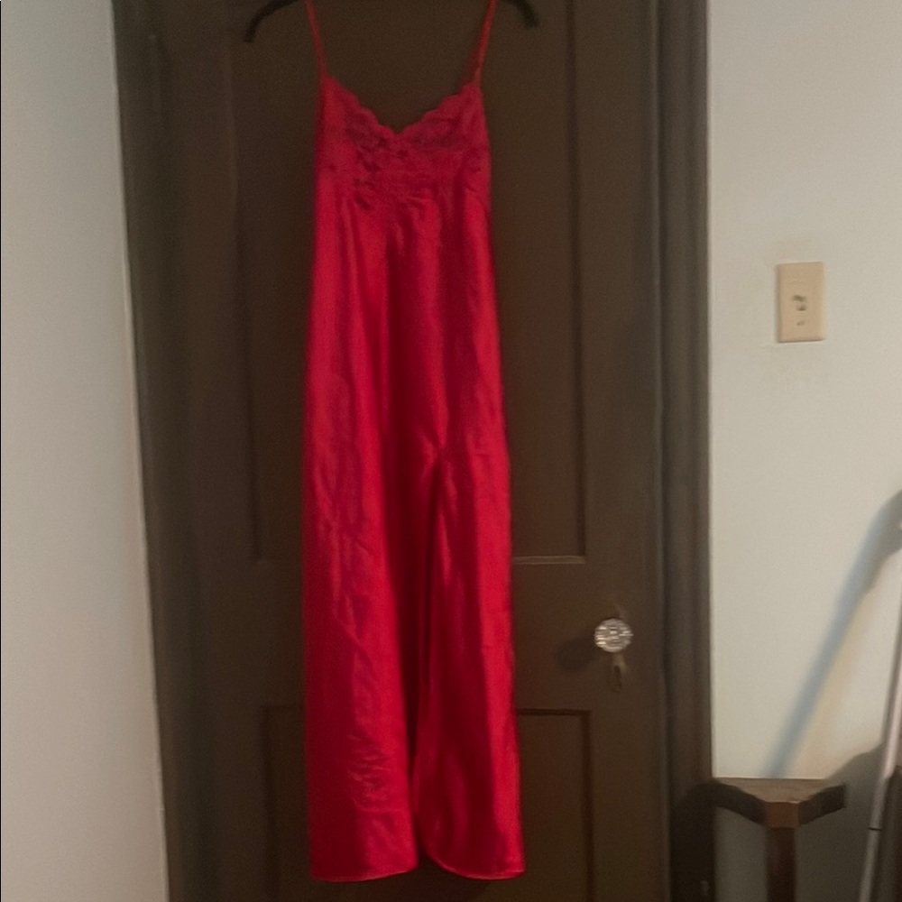Victoria's Secret Red Satin Chemise